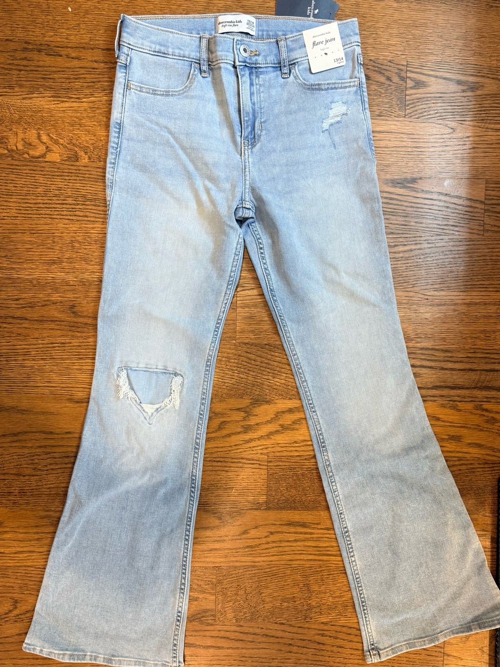 abercrombie kids Light Blue Flare Jeans